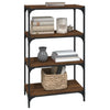 Stella Homewares Book Cabinet Brown Oak 60x33x100 cm Engineered Wood and Steel