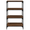 Stella Homewares Book Cabinet Brown Oak 60x33x100 cm Engineered Wood and Steel
