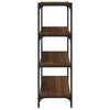 Stella Homewares Book Cabinet Brown Oak 60x33x100 cm Engineered Wood and Steel