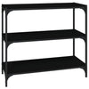 Stella Homewares Book Cabinet Black 80x33x70.5 cm Engineered Wood and Steel