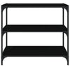 Stella Homewares Book Cabinet Black 80x33x70.5 cm Engineered Wood and Steel