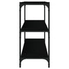 Stella Homewares Book Cabinet Black 80x33x70.5 cm Engineered Wood and Steel