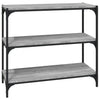 Stella Homewares Book Cabinet Grey Sonoma 80x33x70.5 cm Engineered Wood and Steel