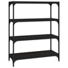 Stella Homewares Book Cabinet Black 80x33x100 cm Engineered Wood and Steel
