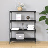 Stella Homewares Book Cabinet Black 80x33x100 cm Engineered Wood and Steel