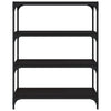 Stella Homewares Book Cabinet Black 80x33x100 cm Engineered Wood and Steel