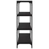 Stella Homewares Book Cabinet Black 80x33x100 cm Engineered Wood and Steel