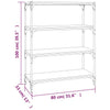 Stella Homewares Book Cabinet Black 80x33x100 cm Engineered Wood and Steel