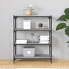 Stella Homewares Book Cabinet Grey Sonoma 80x33x100 cm Engineered Wood and Steel