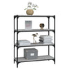 Stella Homewares Book Cabinet Grey Sonoma 80x33x100 cm Engineered Wood and Steel