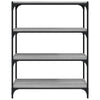 Stella Homewares Book Cabinet Grey Sonoma 80x33x100 cm Engineered Wood and Steel