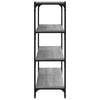 Stella Homewares Book Cabinet Grey Sonoma 80x33x100 cm Engineered Wood and Steel