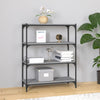 Stella Homewares Book Cabinet Grey Sonoma 80x33x100 cm Engineered Wood and Steel