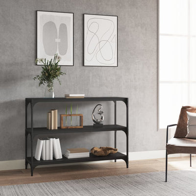 Stella Homewares Book Cabinet Black 100x33x70.5 cm Engineered Wood and Steel