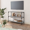 Stella Homewares Book Cabinet Grey Sonoma 100x33x70.5cm Engineered Wood and Steel
