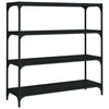 Stella Homewares Book Cabinet Black 100x33x100 cm Engineered Wood and Steel