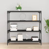Stella Homewares Book Cabinet Black 100x33x100 cm Engineered Wood and Steel