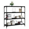 Stella Homewares Book Cabinet Black 100x33x100 cm Engineered Wood and Steel
