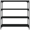 Stella Homewares Book Cabinet Black 100x33x100 cm Engineered Wood and Steel
