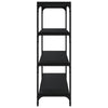 Stella Homewares Book Cabinet Black 100x33x100 cm Engineered Wood and Steel