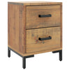 Stella Homewares Bedside Cabinet Brown 36x30x45 cm Solid Pinewood