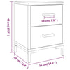 Stella Homewares Bedside Cabinet Brown 36x30x45 cm Solid Pinewood