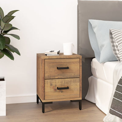 Stella Homewares Bedside Cabinet Brown 36x30x45 cm Solid Pinewood