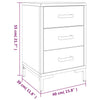 Stella Homewares Bedside Cabinet Brown 40x30x55 cm Solid Pinewood