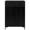 Stella Homewares Shoe Rack Black 75x40x110 cm Solid Pinewood