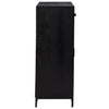 Stella Homewares Shoe Rack Black 75x40x110 cm Solid Pinewood
