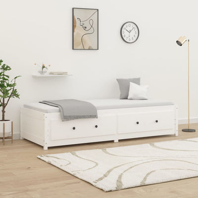 Stella Homewares Day Bed without Mattress White 90x190 cm Solid Wood Pine