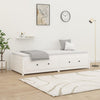 Stella Homewares Day Bed without Mattress White 90x190 cm Solid Wood Pine