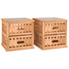 Stella Homewares Bedside Cabinets 2 pcs 34x34x34 cm Solid Wood Walnut