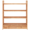 Stella Homewares Shoe Rack with Drawer 70x27x81 cm Solid Wood Walnut