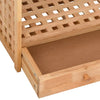 Stella Homewares Shoe Rack with Drawer 70x27x81 cm Solid Wood Walnut