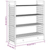 Stella Homewares Shoe Rack with Drawer 70x27x81 cm Solid Wood Walnut