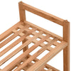Stella Homewares Shoe Rack 69x27x41 cm Solid Wood Walnut