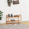 Stella Homewares Shoe Rack 69x27x41 cm Solid Wood Walnut