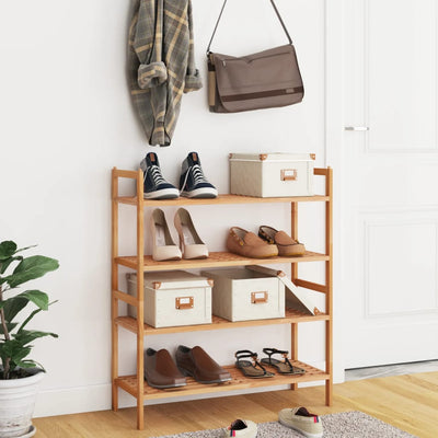 Stella Homewares Shoe Racks 2 pcs 69x27x41 cm Solid Wood Walnut