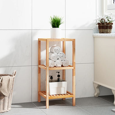Stella Homewares Bathroom Shelf 36x36x79 cm Solid Wood Walnut