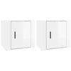 Stella Homewares Bedside Cabinets 2 pcs High Gloss White 50x39x47 cm