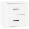 Stella Homewares Bedside Cabinet High Gloss White 50x39x47 cm
