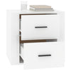 Stella Homewares Bedside Cabinet High Gloss White 50x39x47 cm
