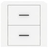 Stella Homewares Bedside Cabinet High Gloss White 50x39x47 cm