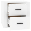 Stella Homewares Bedside Cabinet High Gloss White 50x39x47 cm