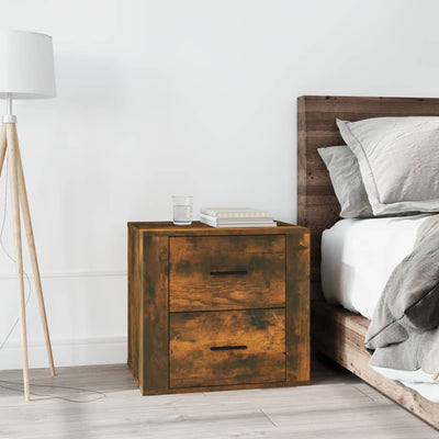 Stella Homewares Bedside Cabinet Smoked Oak 50x39x47 cm