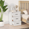Stella Homewares Bedside Cabinet White 50x36x60 cm Engineered Wood