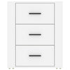 Stella Homewares Bedside Cabinet White 50x36x60 cm Engineered Wood
