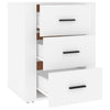 Stella Homewares Bedside Cabinet White 50x36x60 cm Engineered Wood
