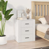 Stella Homewares Bedside Cabinet White 50x36x60 cm Engineered Wood